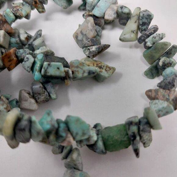 One Strand Raw Turquoise Beads - Picture 8 of 8